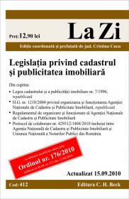 Legislatia privind cadastru si publicitatea imobiliara (actualizat la 15.09.2010). Cod 412 - 