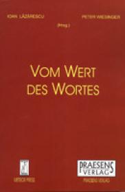Vom Wert Des Wortes - Ioan Lazarescu, Peter Wiesinger