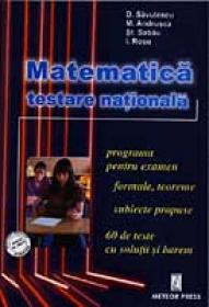 Matematica -testare nationala - I. Savulescu, Stefan Sabau, Mariana Andrusca, Ion Rosu