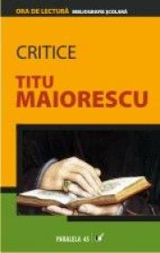 Critice - Maiorescu Titu