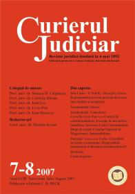 Curierul Judiciar, Nr. 7-8/2007 - ***