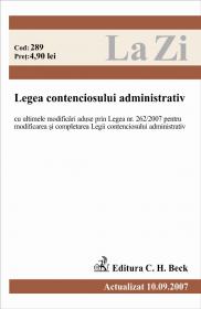Legea Contenciosului Administrativ (actualizat La 10.09.2007), Cod 289 - ***