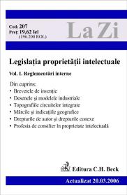 Legislatia Proprietatii Intelectuale. Vol. I - Reglementari Interne (actualizat La 20.03.2006). Cod 207 - ***