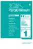 American Journal of Psychotherapy nr. 1 / 2009 - Publicatie trimestriala